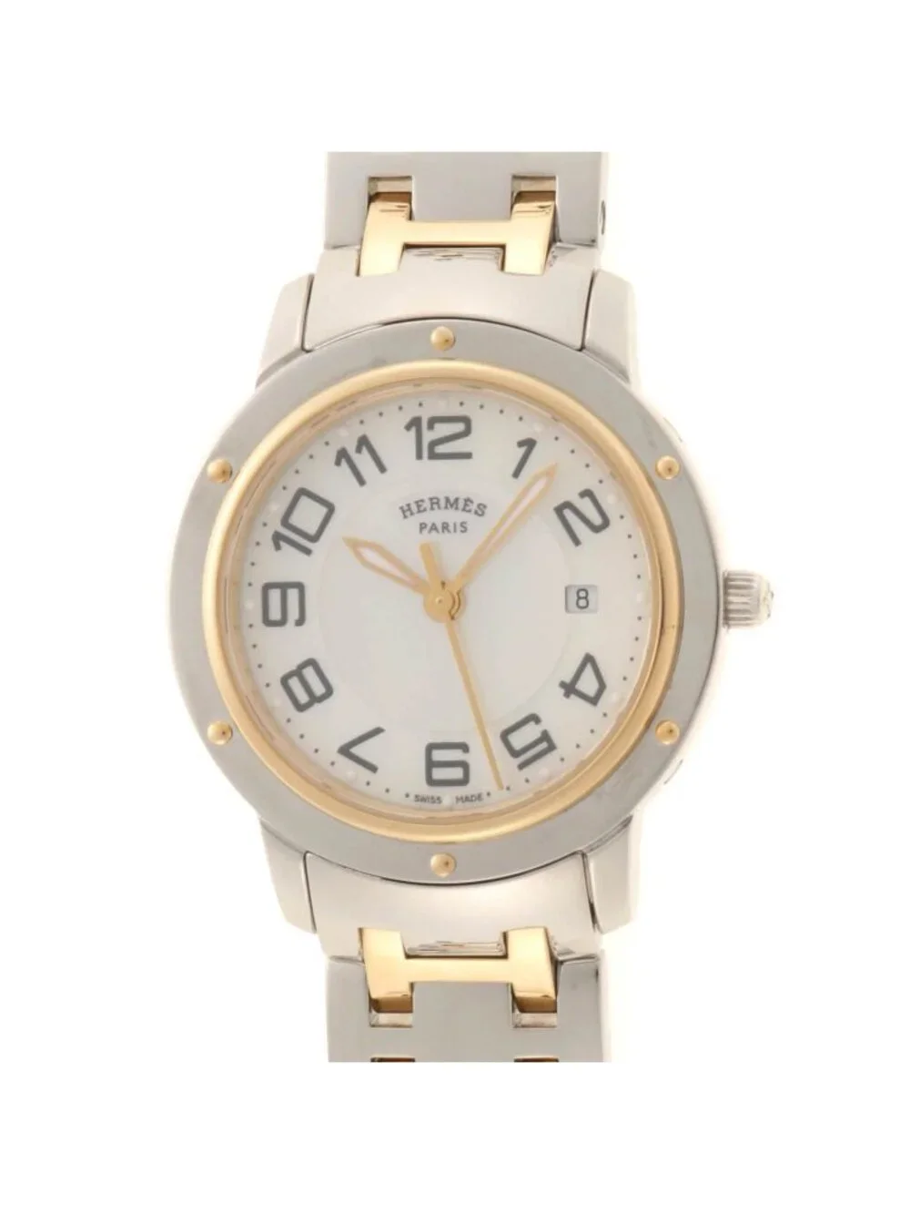 Hermes Clipper Watch Stainless Steel Shell Quartz
